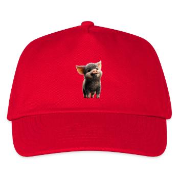 Pig Domestic Pig Sow Pigs Love Piggy - Kids’ Baseball Cap - red - Front