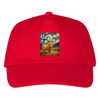 Highland Cow - Kinder Basecap - Rot - Vorne