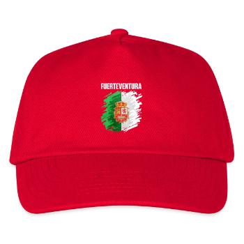 Fuerteventura Flaggen Design - Kinder Basecap - Rot - Vorne
