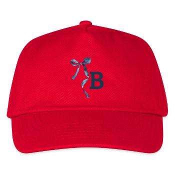 Monogramm b Geschenkidee - Kinder Basecap - Rot - Vorne