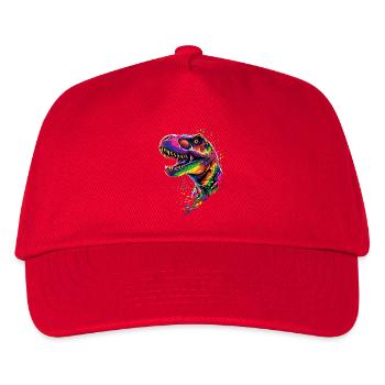 T-Rex Tyrannosaurus Rex Dino Papa Dinosaure - Casquette de baseball Enfant - rouge - Devant