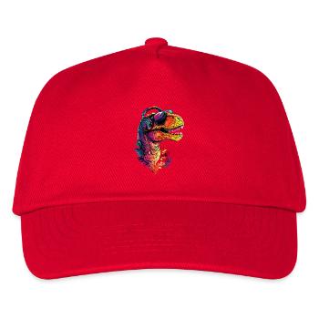 T-Rex Tyrannosaurus Rex Dino Papa Dinosaure - Casquette de baseball Enfant - rouge - Devant