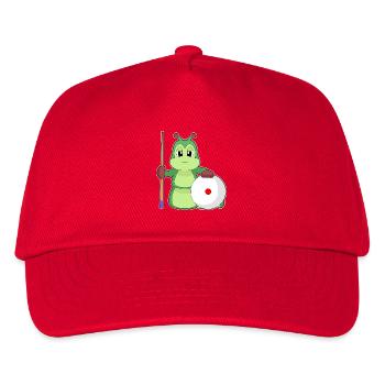 Raupe Billiard Queue - Kinder Basecap - Rot - Vorne