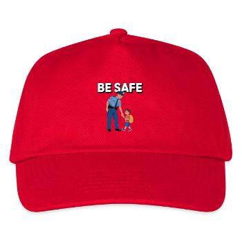 Illustratives Design für Polizisten und Kinder - Kinder Basecap - Rot - Vorne