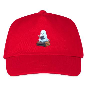 Verspieltes Geisterlese-Design - Kinder Basecap - Rot - Vorne