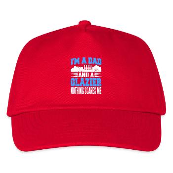 Retired Glazier Celebration Window Worker Humor - Kinder Basecap - Rot - Vorne
