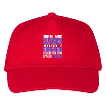 Vitrier Audacieux Propre Commerce Fierté Minimaliste - Casquette de baseball Enfant - rouge - Devant