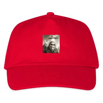 Rock, Rocker, Rock Music, Rock Hand, Bigfoot UFO - Kids’ Baseball Cap - red - Front