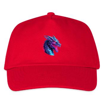 Neon Dragon Head Artwork - Kids’ Baseball Cap - red - Front