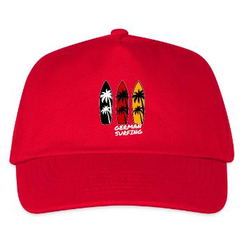 German Surfing - Kinder Basecap - Rot - Vorne