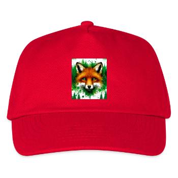 Fuchs - Kinder Basecap - Rot - Vorne
