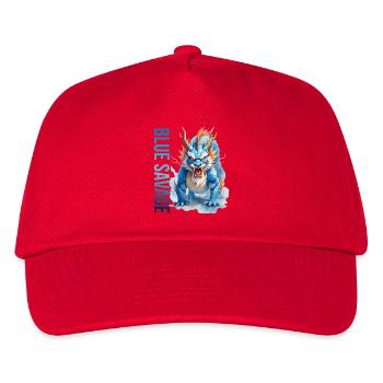 MAJESTÄTISCHER BLAUER DRACHE - Kinder Basecap - Rot - Vorne