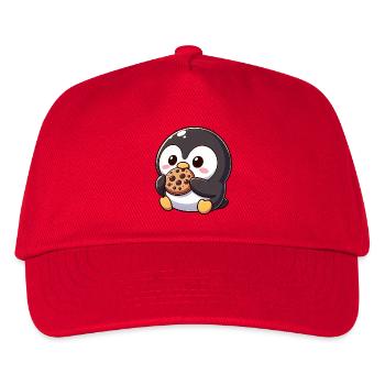 Süßer Pinguin Cookie Cartoon Nachtisch Zucker - Kinder Basecap - Rot - Vorne