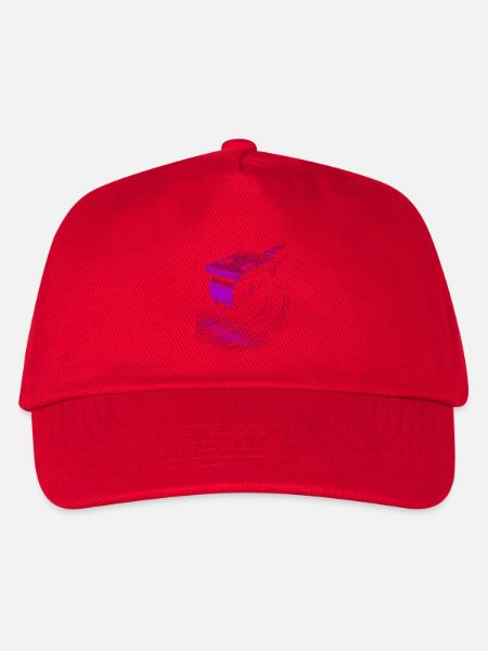 Lila Plattenspieler Groove Bold lila Plattenspieler - Kinder Basecap - Rot