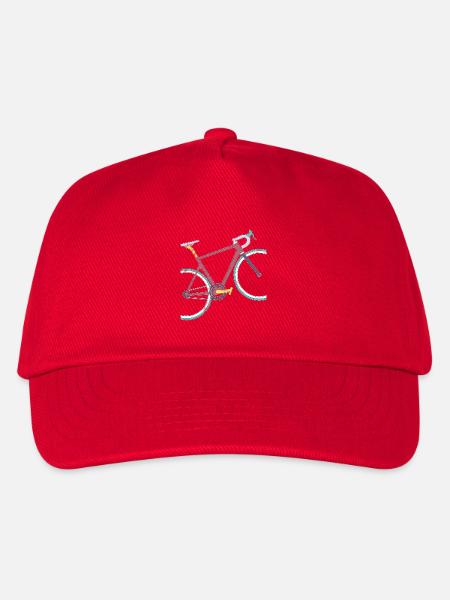 Retro Vintage Grunge Rennrad Modern Cycling Design - Kinder Basecap - Rot