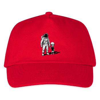 Astronaut and Alien Hand in Hand - Kids’ Baseball Cap - red - Front