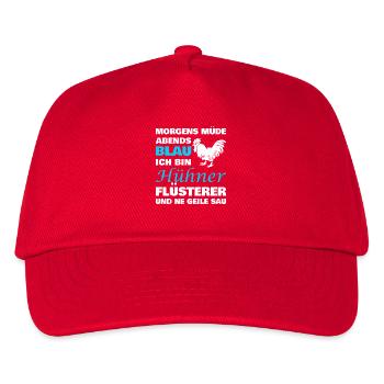 Hühner Hühnerfarm Hühnerstall Lustiger Spruch Huhn - Kinder Basecap - Rot - Vorne