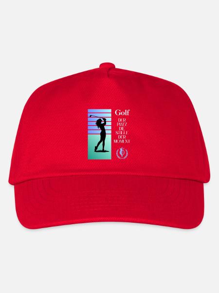 Golferin im Stillen Moment - Kinder Basecap - Rot