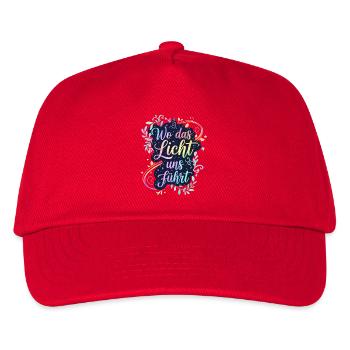 Wo das Licht uns führt - Kinder Basecap - Rot - Vorne
