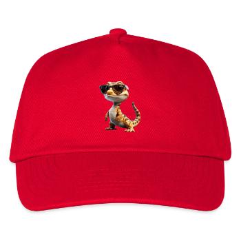 Kaiman Krokodil Alligator Reptilien Kroko Kaimane - Kinder Basecap - Rot - Vorne