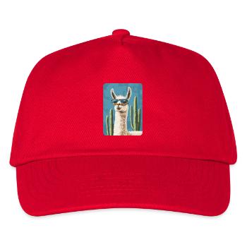 Lama - Kinder Basecap - Rot - Vorne
