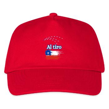 Chilenische Dialekt-Flaggenbürste - Kinder Basecap - Rot - Vorne