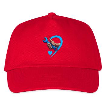 Wrench with HEART - Kids’ Baseball Cap - red - Front