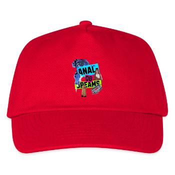 Analog Dreams – Retro Collage Design im 90s Style - Kinder Basecap - Rot - Vorne