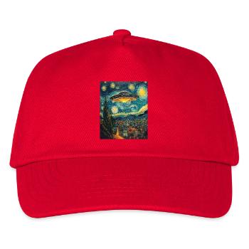  UFO Alien Außerirdische Fliegende Untertasse - Kinder Basecap - Rot - Vorne