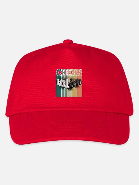 Schach - Kinder Basecap - Rot