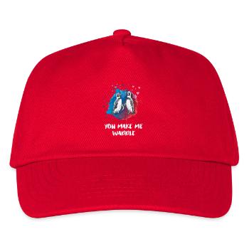 You Make Me Waddle – Cute Penguin Love Shirt - Kids’ Baseball Cap - red - Front