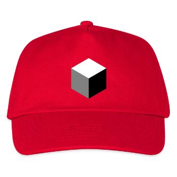Geometrische Würfel-Silhouette - Kinder Basecap - Rot - Vorne