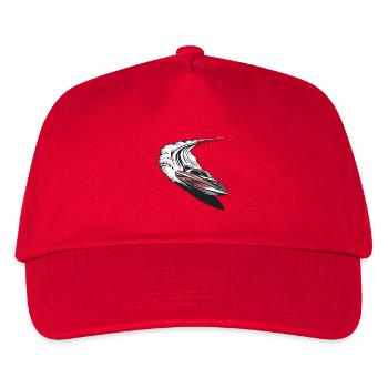 Dynamic motorboat motif with action and - Kids’ Baseball Cap - red - Front