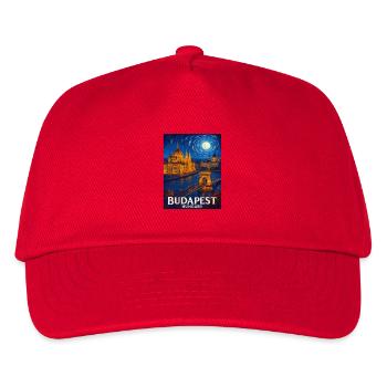 Budapest Ungarn - Kinder Basecap - Rot - Vorne