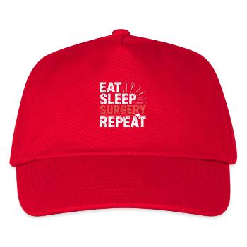 Eat Sleep Surgery Repeat - Kids’ Baseball Cap - red - Front
