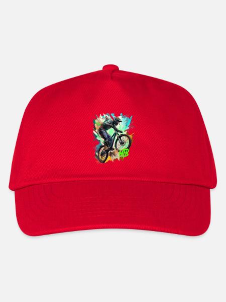 MTB-Fahrrad - Kinder Basecap - Rot