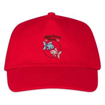 Ofishiellement Ehe-Humor-Pfirsich-Hochzeitspaar - Kinder Basecap - Rot - Vorne