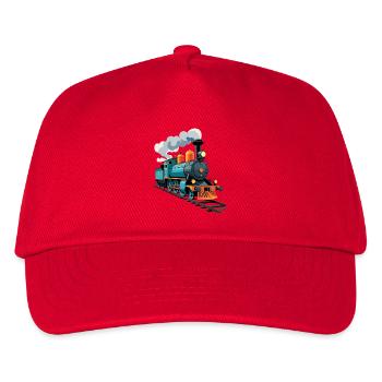 Dampflok Farbexplosion - Kinder Basecap - Rot - Vorne