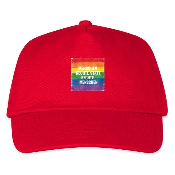 Pride Design: Human rights instead of right-wing people - Kids’ Baseball Cap - red - Front