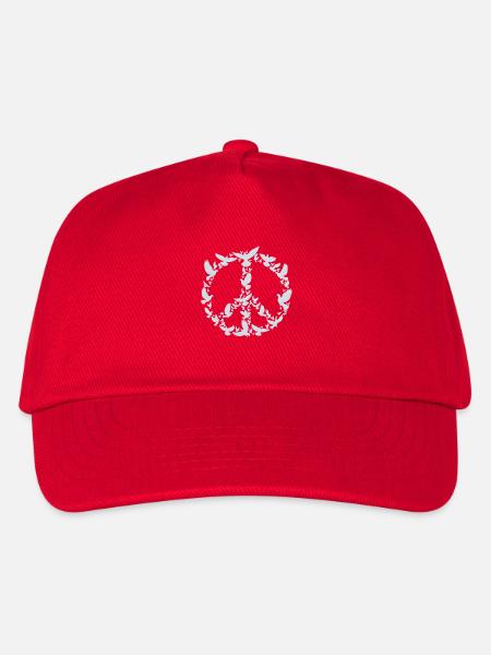 Friedenstauben Peace Symbol Kunst Design - Kinder Basecap - Rot