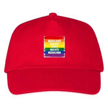 Human rights instead of right-wing people against hate - Kids’ Baseball Cap - red - Front