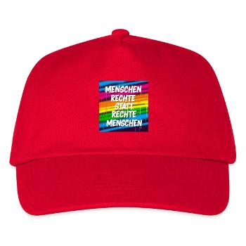 Human rights instead of right-wing people Street Art - Kids’ Baseball Cap - red - Front