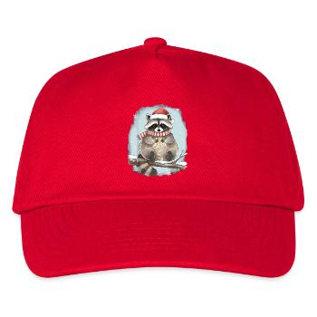 Matching Family Raccoon Christmas Funny - Kids’ Baseball Cap - red - Front