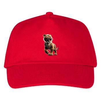 Saber-toothed tiger Smilodon Big cat Sabertooth tiger - Kids’ Baseball Cap - red - Front
