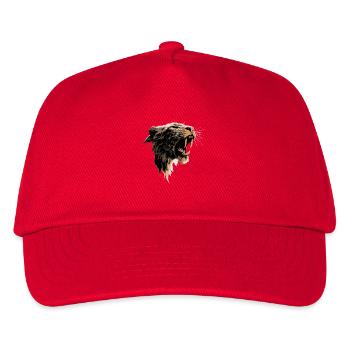Saber-toothed tiger Smilodon Big cat Sabertooth tiger - Kids’ Baseball Cap - red - Front