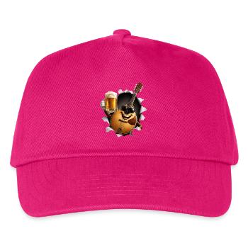 Mandolin Beer Musical Instrument - Kids’ Baseball Cap - fuchsia - Front