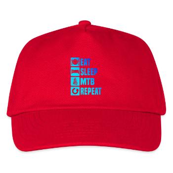 Clear mountain bike motif for every day - Kids’ Baseball Cap - red - Front