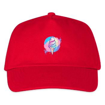 Eiscreme - Kinder Basecap - Rot - Vorne