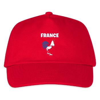 Tricolor Rooster of France - Kids’ Baseball Cap - red - Front