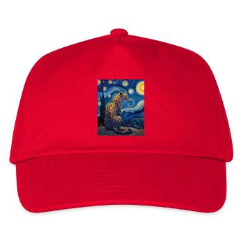 Léopard Van Gogh - Casquette de baseball Enfant - rouge - Devant